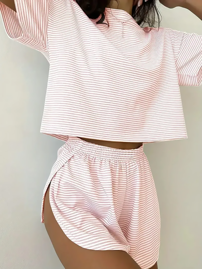 2 Piece Shorts Split Loungewear
