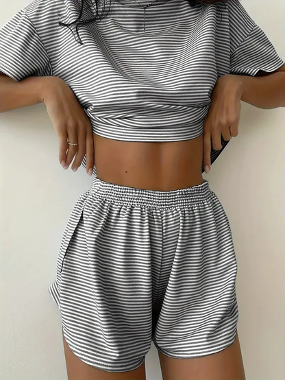 2 Piece Shorts Split Loungewear